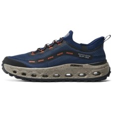 Skechers OUTDOOR Anti-Slip Wear-Resistant Low-Top Outdoor Shoes Men's Blue Orange Marine Blue Saffron, 41