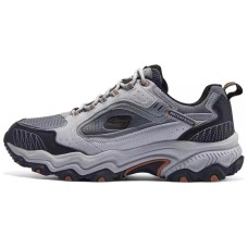 Skechers OUTDOOR Cushioning Coverage Support Low-Top Trekking Shoes Men's Gray Black Gray/Orange/Black/GYOR, 43