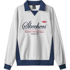 Skechers Sweatshirt Unisex Pattern Gray Pattern Gray, XL