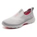 Skechers Go Walk 6 Breathable Cushioning Rebound Low-Top Casual Shoes Women's Gray 35