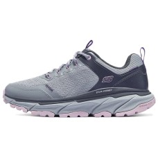 Skechers Wear-resistant And Lightweight Low-Top Casual Shoes Women's Gray Purple Серый с фиолетовым, 38