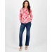 Petite Floral Button-Placket Top, Exclusively for Macy's Vera Bouquet, P/L