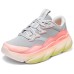 Skechers Sport Cushioning Slip Resistant Breathable Coverage Support Rebound Low Top Casual Shoes Women's Light Gray Light Gray/Multicolor, 37