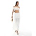 Pull&Bear lace bardot top co-ord in white Белый, XS - US 2