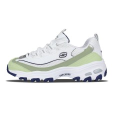 Skechers D'LITES 1.0 Low-Top Chunky Sneakers Women's Green White Белый, 37.5