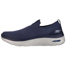 Skechers Go Walk Hyper Burst Cushioning Anti-Slip Wear-Resistant Breathability Low-Top Casual Shoes Men's Marine Blue 45