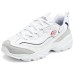 Skechers DLITES Anti-Slip Wear-Resistant Low-Top Chunky Sneakers Women's White White/Marine Blue/Red, 36