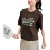 Skechers Drop Shoulder Sleeve T Shirt Women's Melted Chocolate Hot melt chocolate/02Z9, M