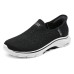 Skechers GO WALK 7 Cushioning Anti-Slip And Wear-Resistant Rebound Low-Top Casual Running Shoes Women's Black White Черно-белый, 35