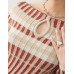COLLUSION plated key hole striped knitted top in red Бордовый, L - US 10-12