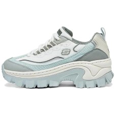 Skechers Street Anti-Slip Wear-Resistant Low-Top Chunky Sneakers Women's Gray Blue Gray Blue, 36
