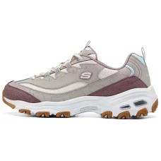 Skechers DLITES Anti-Slip Wear-Resistant Low-Top Chunky Sneakers Women's Taupe Серо-коричневый, 36