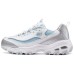 Skechers DLITES Slip-Resistant Breathable Low-Top Chunky Sneakers Women's Silver White Silver White, 35.5