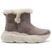 Skechers Vapor Foam Wear-Resistant Slip-Resistant Short Snow Boots Women's Umber Коричневый/белый, 38