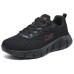 Skechers Cushioned Slip-Resistant Breathable Low-Top Running Shoes Men's Black Черный, 44