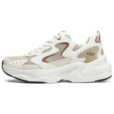 Skechers DLITES Lightweight Height Increasing Low Top Chunky Sneakers Men's White Umber White Umber, 42.5