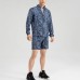 Skechers Casual Shorts Men Dark Purple Textured All over Print/030V, S