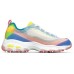 Skechers D'LITES 1.0 Cushioning Anti-Slip Wear-Resistant Breathability Low-Top Casual Shoes Women's Pink Blue Yellow 35