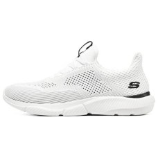 Skechers Ingram Cushioning, Slip Resistant, And Abrasion Resistant Low Top Running Shoes Men's White Black 41.5