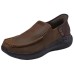 Skechers Slip Ins Cushioning Wear-Resistant Low-Top Casual Shoes Men's Dark Brown Коричневый, 42