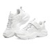 Skechers Slip Resistant Cushioning Abrasion Resistant Breathable Kids Lifestyle Shoes White Gray Teenagers 27.5