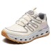 Skechers Glide Step Cloud Sea Slip Resistant Low Top Hiking Shoes Women's Beige Purple Beige Purple, 38