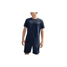 Skechers Casual Sportswear Men's Navy Blue Navy Blue+Navy Blue, Short-Sleeved Shirt+Shorts, S