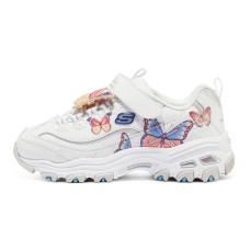 Skechers D'LITES Series Cushioned Slip-Resistant Kids Lifestyle Shoes White Multicolor Teenagers 36