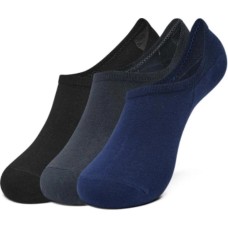 Skechers Ankle Socks Unisex 3 Pack 3 Pack (Ebony+Beauty Black+Medieval Blue), S