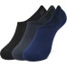 Skechers Ankle Socks Unisex 3 Pack 3 Pack (Ebony+Beauty Black+Medieval Blue), S