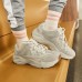 Skechers Stamina Airy Cushioning Anti-Slip And Wear-Resistant Low-Top Chunky Sneakers Women's Ivory 35