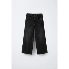 Джинсы wide leg ZARA Черный, 8 лет (128 см)