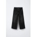 Джинсы wide leg ZARA Черный, 8 лет (128 см)