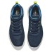 Skechers Anti Slip Wear Resistant Low Top Running Shoes Men's Blue Navy/Lemon, 45.5