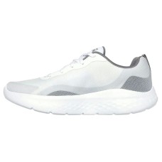 Skechers Go Run Lite Anti-Slip And Wear-Resistant Breathable Low-Top Casual Running Shoes Men's White Gray 41