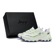 Skechers D'Lites 1.0 Chunky Sneakers Women's Low-Top White CYAN WHITE, 35