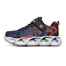 Skechers Cushioned Slip-Resistant Abrasion-Resistant Kids Lifestyle Shoes Black Teenagers 27.5