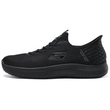 Skechers Slip Ins Cushioning Breathable Low-Top Casual Running Shoes Men's Black Черный, 39.5