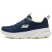 Skechers Sport Anti Slip Wear Resistant Low Top Casual Running Shoes Women's Marine Blue Navy/Lemon, 39