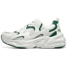 Skechers BOBS BAMINA 2 Forest Green Anti-Slip Wear-Resistant Low-Top Casual Shoes Men's White Green 39