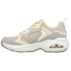 Skechers Uno Muno Kick It Cushioning Slip Resistant And Abrasion Resistant Low Top Casual Shoes Women's Ecru 39