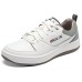 Skechers Cushioned Slip Resistant Low Top Casual Shoes Men's White Cyan White Cyan, 41