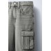 Джинсы карго с карманами ZARA Серый, 13-14 лет (164 см)