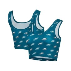 Women's Midnight Green Philadelphia Eagles Record Allover Print Bralette Зеленый, S
