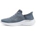 Skechers Cushioned Wear-Resistant Breathable Low-Top Casual Shoes Men's Blue Синий, 41