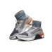 Skechers Block Cushioning Anti-Slip And Wear-Resistant High-Top Casual Shoes Men's Gray White 42