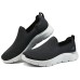 Skechers Slip-Resistant Breathable Lightweight Cushioning Rebound Wear-Resistant Low-Top Casual Shoes Men's Black White Красно-черный, 45.5