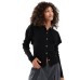 ASOS DESIGN knitted crew neck cape cardigan in black Черный, XS - US 0-2