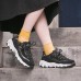 Skechers D'Lites Non-slip Lightweight Low-Top Chunky Sneakers Women's Black 35