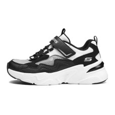 Skechers Girls Durable Breathable Kids Lifestyle Shoes Black White Kids' Черно-белый, 28.5